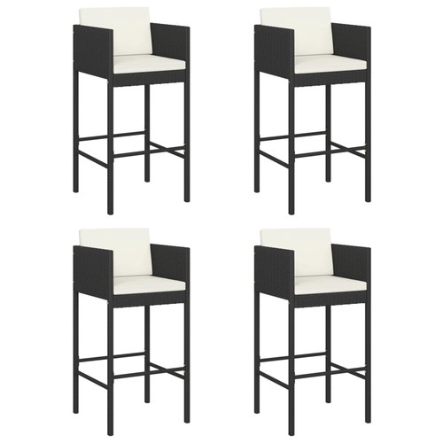 Bar stools with cushions - 4x,