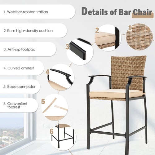 Pack patio rattan - patio, stools