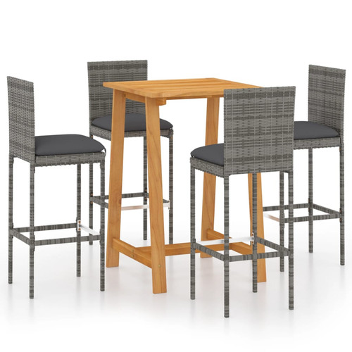 Garden bar set 5pc - bar, acacia