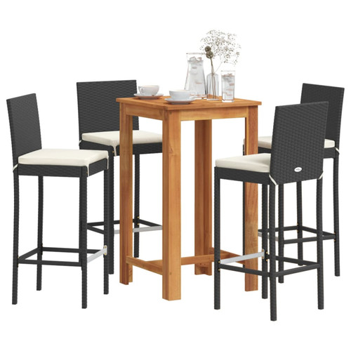 Bar set black - bar, 60x60x105cm