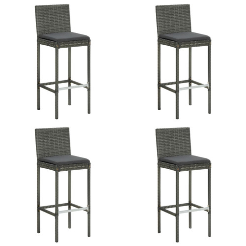 Bar stools grey - grey, rattan