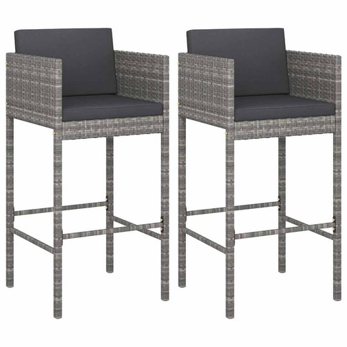 Vidaxl bar stools with - bar, 2x