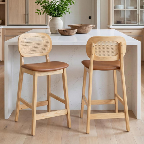 Bar stools set wooden - of,