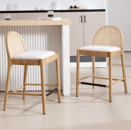 Set rattan bar stools - of, 26”